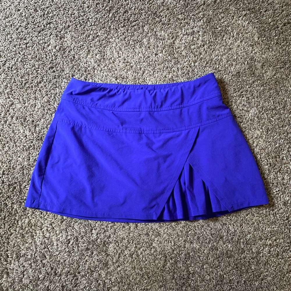 Athleta Vibrant Cobalt Blue Sneaky Pleats Tennis/Golf Mini Skort